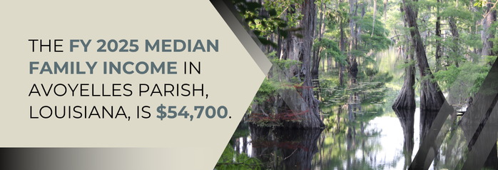 <p>The FY 2025 median family income in Avoyelles Parish, Louisiana, is $54,700.</p>